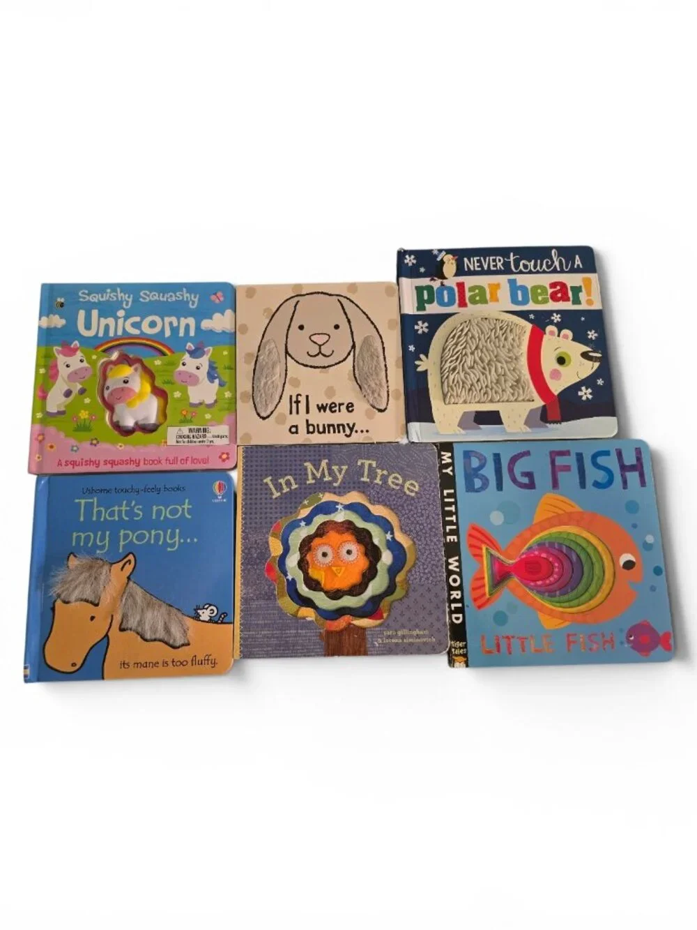 Interactive Toddler Board Book Lot 6 Usborne Touch Feel Never Touch Polar Bear
